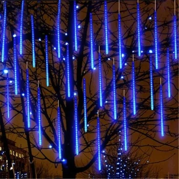 1/2/3/4Pcs באווירת החג חג מולד קישוט LED מטאורים אור מחרוזת גן עץ אור חיצוני עמיד למים אור חדש