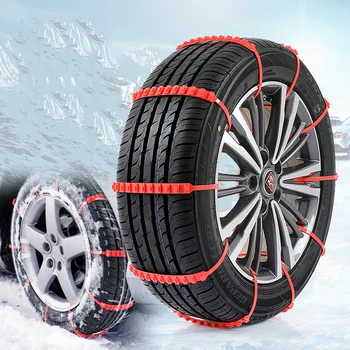 10/20Pcs נגד החלקה שרשראות שלג ברכב צמיג גלגלים שרשראות החורף חיצונית צמיג שלג חירום נגד החלקה אוטומטי גלגלים-אביזרים