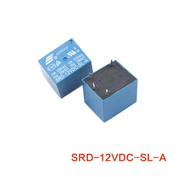 10 יח ' DC 12V הגליל SPDT 4 Pin Mini כוח ממסר PCB סוג SRD-12VDC-SL-איכות גבוהה