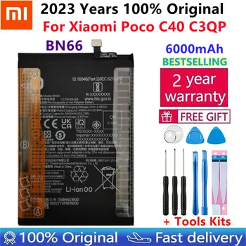 100% מקורי חדש באיכות גבוהה החלפת הסוללה BN66 Xiaomi Mi פוקו C40 נטענת טלפון 6000mAh סוללות Bateria