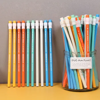 10pcs Kawaii עפרונות HB משושה עיפרון עם מחק ילד מתנות ס ציוד משרדי מכשירי כתיבה כתיבה ציור עיפרון להגדיר