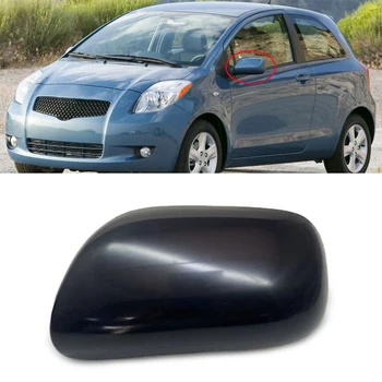 1pc שמאל דלת הנוסע בצד הכנף המראה לכסות מעטפת פלסטיק ABS עבור עבור טויוטה יאריס 2006-2011 אביזרי רכב
