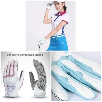 1pcs גולף נשים כפפות יד שמאל יד ימין ספורט כפפות גולף בד לנשימה כפות מגיני