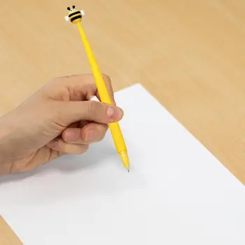 2Pcs נייטרלי פן מעשי צבע בהיר חמוד דבורת דבש עט רולר בול תלמידים נייר ביתיים אספקה ג 'ל עט ג' ל עט
