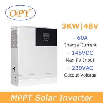 3000Va 5000W Solar Inverter 48V 230Vac 110Vac 50Hz/60Hz היברידית מהפך גל סינוס טהור Mppt מטען סוללה Inversor