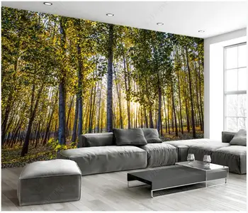3d טפטים על הקיר מותאם אישית ציור שמש נוף יער סלון עיצוב הבית תמונות טפט לקירות בגלילים