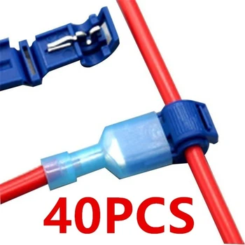 40Pcs(20set) מהירה כבל חשמל מחברים הצמד לחבר חוט נעילת המסוף מלחץ חוט מחבר עמיד למים מחבר חשמלי
