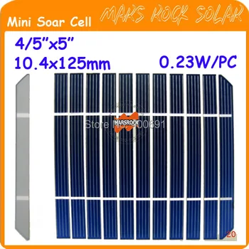 600pcs 0.23 W 10.4X125mm באיכות גבוהה כיתה precut קטן Monocrystalline תאים סולריים PV תאים סולאריים DIY משלוח חינם