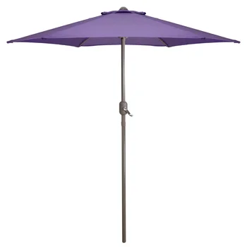 7.5 ft פטיו חיצוני שוק מטריה עם היד קראנק, סגול,78.00 X 78.00 X 90.00 ס 