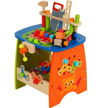 89pcs/סט משולב מעץ תיקון כלי שולחן צעצוע מכונאי כלי תחזוקת פנים משחקים עבור ילדים בנים חינוכי מתנה