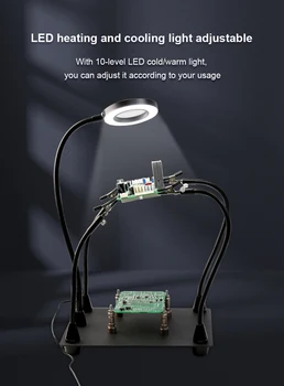 BST-168L PCB הלחמה תיקון פלטפורמה LED זכוכית מגדלת שולחן עבודה מנורה ריתוך אור מגדלת אלקטרונית תחזוקה