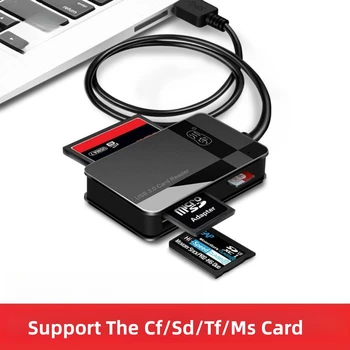 C368 מהיר Usb3.0 טלפון נייד, מצלמה Tf Sd Cf Ms כרטיס זיכרון כל אחד ב-המכונה Multi-פונקצית כרטיס הקורא קל לנשיאה