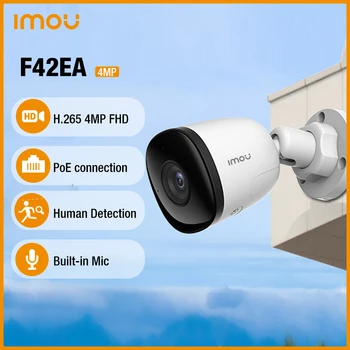 Dahua IMOU F42EA 4MP QHD AI POE מצלמת IP IP67 וידאו אבטחה מצלמת מעקב במשך NVR האנושי זיהוי ONVIF לילה IR חיצוניות