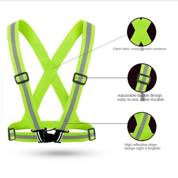 Dropshipping אור רעיוני אלסטי ניראות גבוהה יוניסקס חיצונית ClothesBelt חגורת בטיחות מתאים ריצה רכיבה על אופניים, ספורט
