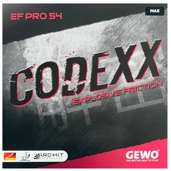 GEWO CODEXX EF PRO 54 נפץ חיכוך טניס שולחן גומי (לב קצמן חבטת כף יד) המקורי GEWO קוד XX פינג פונג ספוג