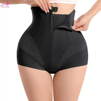 LAZAWG נשים הגוף מגבש מכנסיים עם קו מותן גבוה התחתונים במשקל התחתונים המותניים מאמן בטן שליטה תחתונים Shapewear סקסי