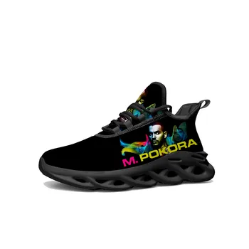 M Pokora זמר דירות נעלי Mens Womens ספורט נעלי ריצה באיכות גבוהה נעלי ספורט התאמה אישית נעל תחרה רשת הנעלה
