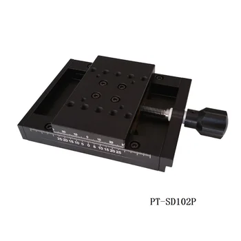 PT-SD102P ידנית תרגום שולחן 50mmX ציר שקופית שולחן משמרת שולחן נייד, תחנת עבודה מדויקת שולחן עם מנעול