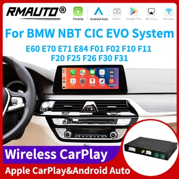 RMAUTO אלחוטית Apple CarPlay אנדרואיד אוטומטי NBT CIC EVO מערכת BMW כל סדרה E60 E70 E71 E84 F01 F02 F10 F11 F20 F26 F30 F31