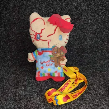 Sanrio אנימה הלו קיטי Kawaii צעצועים קטיפה סטודיו תיקי כתף Usj מוגבלים צ ' אקי הבובה תליון מפתחות אחסון תיק המתנות של הילדים