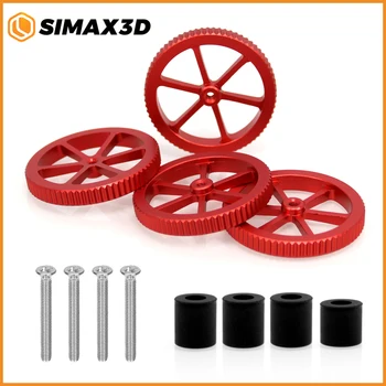 SIMAX3D 4PCS אלומיניום אדום בסיבוב פילוס אגוז+יח סיליקון חממה פילוס עמודה עבור אנדר 3 3 Pro אנדר 5 5 פלוס Pro CR-20