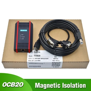 USB-MPI מגנטי בידוד כבלים תעשייתיים עבור סימנס S7-200/300/400PLC 6ES7972-0CB20-0XA0 תמיכה המבצע/TP לוח מגע HMI