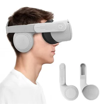 VR סיליקון Muffs האוזן אוזניות כיסוי מגן שרוול עבור אוקולוס Quest 2 אוזניות אביזרים
