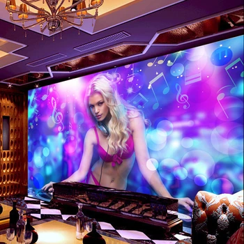 wellyu מותאם אישית ציור KTV טפט בר מועדון לילה סקסי בחורה היופי מלון קזינו טפט הנייר דה parede פארא-קוורטו.