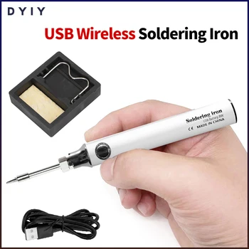 Wireless Mini חשמליים הלחמה ברזל נטענת USB מלחם טמפרטורת מתכוונן נייד תיקון ריתוך כלים