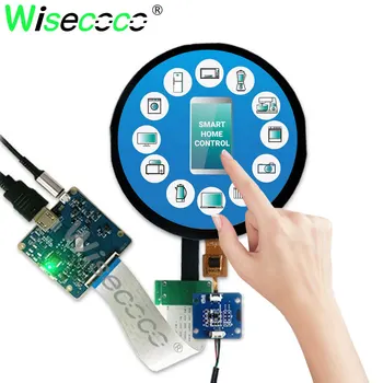 Wisecoco 5 אינץ ' 1080x1080 עגולה מסך מגע תצוגה Pi פטל מכשירים מטר בית חכם, שילוט דיגיטלי תצוגה