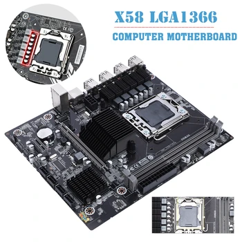 X58 1366-pin DDR3 מחשב שולחני לוח אם סוקט LGA 1366 פינים ללוח האם PCI-Express 3.0 C16 Intel Core I7