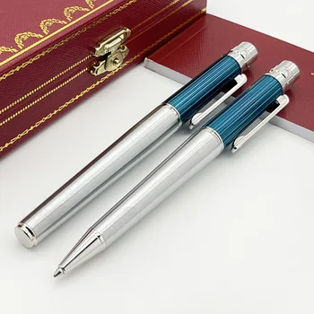 YAMALANG כחול מרקם איכות מתכת רולר בול עט כדורי עם מספר סידורי כתיבה חלקה יוקרה כתיבה