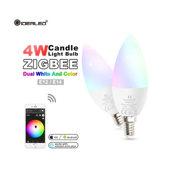 Zigbee hub Smart led הנורה rgbw/rgbww אפליקציה חכמה שליטה עמעום E14 על ידי Zigbee אקו פלוס Lightify האב,Homee,חברים חכמים
