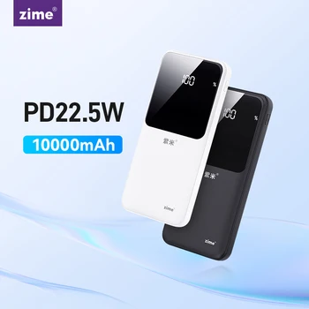 Zime בנק כוח אולטרה-לייט 10000mAh משטרת טעינה מהירה Powerbank נייד סוללה חיצונית עבור ה-iPhone 15 14 13 Pro מקס Xiaomi