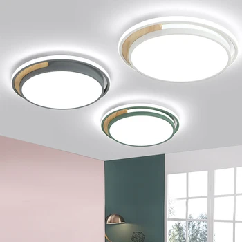 אור תקרת LED מודרני יצירתי נורדי מנורה מעץ הביתה הסלון, חדר השינה מחקר תאורה בבית אורות לקישוט