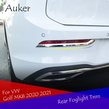 אחורית רכב ערפל אור המנורה הגבה לקצץ כיסוי מדבקות רצועות כיסוי רכב סטיילינג 2pcs/set עבור פולקסווגן גולף 8 MK8 2020 2021 אביזרים
