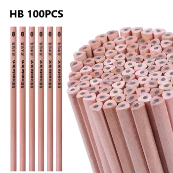 אמון הדדי 100pcs HB עיפרון עץ ידידותי עץ טבעי עיפרון משושים רעילים סטנדרטי עיפרון ציור