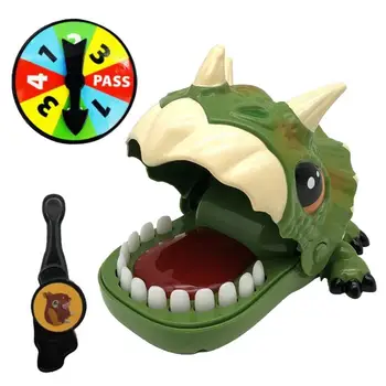 אצבע נושך צעצוע מצחיק דינוזאור צעצוע משחק עם ABS דינוזאור נושך את האצבע רופא שיניים משחקים מצחיק צעצועים בחצר האחורית ממטרה