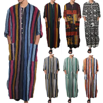 גברים ערבית זמן גלימות ערב הסעודית Jubba Thobe Kaftan במזרח התיכון האסלאמי בגדי גברים ערבי-מוסלמי Abaya דובאי השמלה MY895