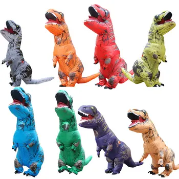 דינוזאור בוגר הקמע טירנוזאורוס רקס מתנפחים תחפושת טי-רקס בגדי קרנבל ליל כל הקדושים פסטיבל בגדים