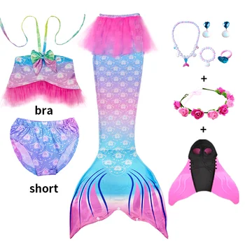הילדים לשחות ים הזנב בנות תלבושות Cosplay ילדים בגדי ים פנטזיה חוף ביקיני יכול להוסיף Monofin מסיבת יום הולדת