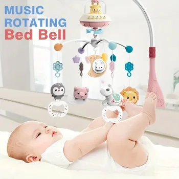 התינוק נייד רעשנים, צעצועים 0-12 חודשים הרך הנולד בעריסה לישון בל הפעוט רעשנים הקרוסלה עבור מיטות ילדים מוסיקלית רוטרי צעצוע מתנות