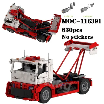 חדש MOC-116391 RC מירוץ משאית מכונית להיסחף לא מדבקה החדרת בלוק 630pcs מודל שליטה מרחוק למבוגרים ילדים צעצוע מתנת יום הולדת.