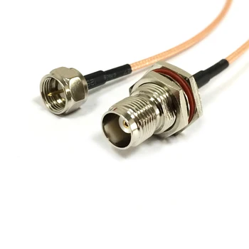 חדש TNC נקבה ג 'ק אגוז להחליף זכר F Plug צמה כבלים RG316 15CM 6