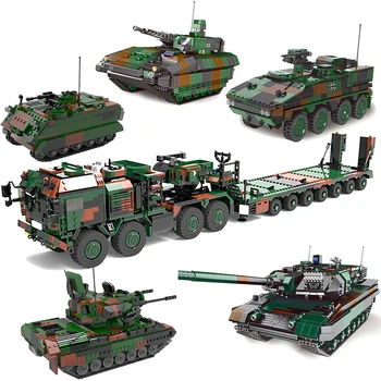 חדש Xingbao נשק צבאי סדרה המשוריין רכב הטנק המוביל טרקטור משאית Anticraft אבני בניין לבנים WW2 צעצועים