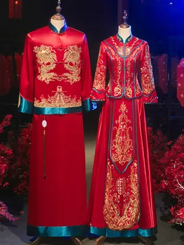 חדש סינית מסורתית שמלת רקמת חרוזים אירועים גבוה Quaity קלאסי Cheongsam סין צ ' יפאו הגומי для восточных