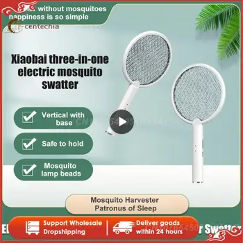 חשמלי נגד יתושים הרוצח בטיחות עיצוב כף יד זבובים למלכודת 2 ב 1 3500v חשמלי נגד יתושים מחבט חשמלי חרקים מחבט