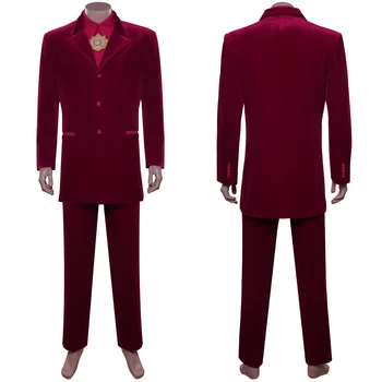 טלוויזיה רנפילד דרקולה תחפושות קוספליי מעיל אדום מכנסיים להגדיר פנטזיה אדם ליל כל הקדושים מסיבת קרנבל גברים התפקיד להסוות את הבגדים