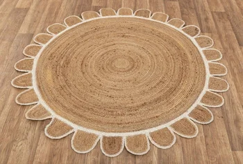 יוטה השטיח צדפה 100% טבעי ארוגים בוהמי השטיח החיים המודרניים עיצוב הבית השטיח מטבח שטיח לשטיח.