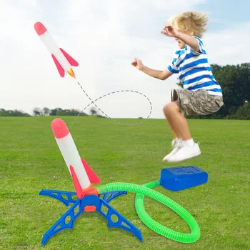 ילדים הרגל של צעדים קטנים טילים צעצועים חיצוני זוהר הפליטה טיסה פלאש שיגור טילים של הילדים צעצועים אינטראקטיביים